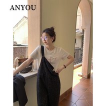ANYOU 멜빵바지 점프수트 여자점프수트