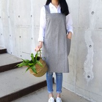방가지똥 심플 청2미리 스트라이프 앞치마 어린이집 유치원