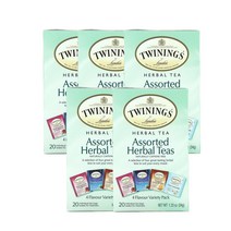 트와이닝 어쏘티드 허브티 버라이어티팩 34g 20티백 Twinings Assorted Herbal Teas Variety Pack, 5팩