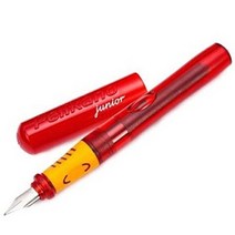 Pelikan Pelikano 주니어 만년필 왼손잡이 미디엄 펜촉 블루 1펜 940916, Left-Handed, Red, Red
