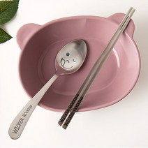 DJAGSO 윙커 스텐 어린이 수저 세트, 단품