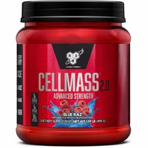 BSN 셀매스 2.0 운동후 리커버 BCAA 크레아틴 글루타민 블루레즈 CELLMASS Post Workout Recovery 495g, 1팩
