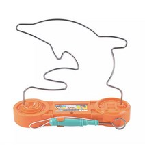 충돌 전기 충격 장난감 교육 터치 미로 게임 파티 재미 있는 과학 실험 장난감 선물, 01 Orange Dolphin