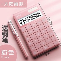 공학용 재무 회계 기계식 로그 적분 계산기12 자리 데스크탑 계산기 대형 큰 버튼 금융 비즈니스 회계 도, 04 pink
