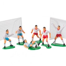 케이크 토퍼 장식 섬세한 축구팀 피규어 어린이 경량 1 세트, 1.Sets
