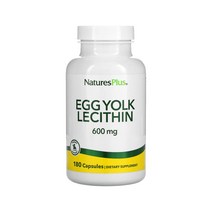 Natures Plus 네이쳐스 플러스 에그 요크 레시틴 600 mg 180 캡슐, 1개, 기본