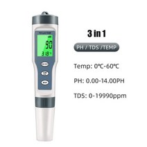 수영장 식수 수족관용 디지털 수질 모니터 테스터 PH TDS EC 온도 측정기 4 in 1 미터, TDS PH Temp tester