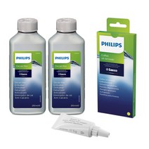 필립스 세코 커피머신 세척 청소 세정제 석회질제거 250ml 2개 + 커피오일리무버 1개 + 윤활제 윤활유 1개 세트, 1세트