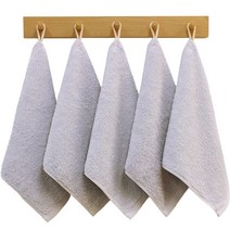 어메니티타올 40수 코마사 무형광 주방 고리수건 70g 5장 세트, 라이트그레이