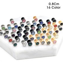 [슈가스톤] 써지컬 스틸 큐빅볼 남자피어싱 귀걸이 16색상