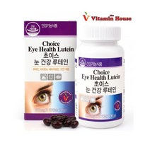 비타민하우스 초이스 눈건강 루테인 500mg x 60캡슐 베타카로틴 아연 마리골드추출물 홍화씨유, 초이스눈건강루테인 60캡슐