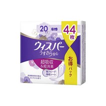 위스퍼 얇아 안심 여성용 흡수케어 20cc 소량용 생리대형 소변케어 패드 44매입 19cm 대용량팩(소량의 소변 모레용)