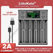 Liitokala Li-s2 Li-PD4 LI-402 LI-100 18650 배터리 충전기 1.2V 3.7V 21700 AA NIMH 리튬 이온 스마트, 01.CHINA_08.Lii-S4 Charger