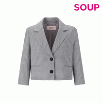 [엔터식스]SOUP 크롭 슬리브 싱글 브레스티 재킷SZ4JK35