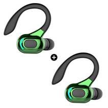 WJSHOP F8 2pcs 귀걸이형 HIFI 스테레오 IPX4방수 블루투스 무선이어폰 (블랙/화이트/그린/블루/레드), 그린