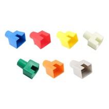 엠비에프 RJ-45 각부트 오픈형 보호캡(100개)/RJ45의 커넥터 보호와 랜케이블 식별이 편리함/랜케이블 제작시 사용되는 사각부트, 옐로우