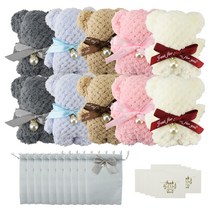 작은 선물용 타올 펄 포함 포장 봉투 메시지 카드 포함 (10개 묶음)