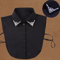 페이크 카라 넥케이프 셔츠 목 레트로 액세서리 분리형 화이트 블랙 야생 봄 여름 가을 겨울 칼라