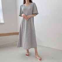 여름 휴양지 날개 반팔 무지 루즈핏 원피스