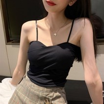 먼데이홀릭 트위스트 캡내장 끈 조절 캐미솔 나시 나시티 민소매/나시