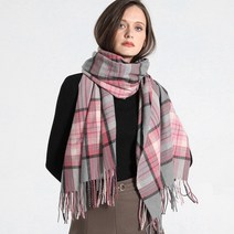 캐시미어100 니트 머플러 Cashmere scarf 럭셔리 격자 무늬 스카프 겨울 따뜻한 캐시미어 여성 긴 pashmina 풀라 여성 스카프 레이디 술 목도리 랩 2022