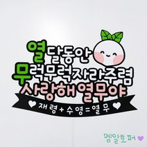[태명으로 n행시 문구변경 및 배너문구변경] 임신축하선물 아기토퍼 2행시토퍼 태명토퍼 문구커스텀가능