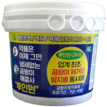 항균 투인원 페인트 업계최초 곰팡이 제거와 방지를 동시에 곰팡이 방지효과 7년~10년 벽지곰팡이 단열시공 항곰팡이 베란다곰팡이 단열페인트 에어로젤 베란다단열 결로방지, 화이트 4L(리터)