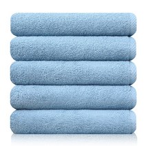 수건하다 데일리 수건 130g 30수 5매 10매, 베이비블루, 5장