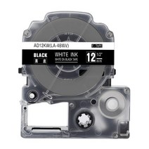 6/9/12mm 라벨 테이프 SS12KW 엡손 Lw400 LK-4WBN 카트리지 레이블 작동 LW-300 500 600P 700 메이커, 10 white on black_02 9mm