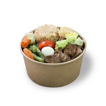 크라프트 일회용 포장 배달 원형 종이용기 1000ml