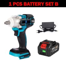 임팩렌치 전동공구 18V 브러시리스 전기 렌치 520Nm 무선 충전식 임팩트 Makita 배터리 전동 공구 소켓 세트, 러시아, 1Pcs Battery Set B