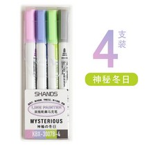 형광색펜 네온 표기 펜12 바이퉁 펄 칼라보드마카 팬시 심플 중점 선을 긋다 포토 환 4719608326, 4즈 (신비 겨울 )