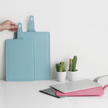 위생적인 이유식 손잡이 3컬러 도마 세트 실리콘 플레이팅, 그립도마대, 그레이