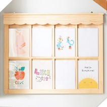 원목 게시판 학원 유치원 어린이집 아크릴게시판 8칸, 02.아크릴 8칸 그린(CJ071-G)/02.