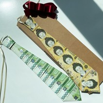 몰랑고 반전 용돈 넥타이 현금 박스 어버이날, 기본리본 - 골드