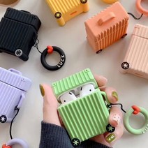 뚱공주몰 에어팟케이스 에어팟1 에어팟2 apple airpods 에어팟2세대 에어팟1세대 에어팟 1세대 2세대 귀여운 캐릭터 키링 실리콘 케이스 악세사리, 연핑크, sia037