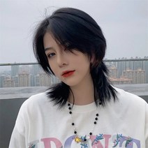 늑대 꼬리 가발 단발 여망 홍일계 숭어 머리 남녀 무사 머리 가발 투구 남자 공장 도매 가능, 할머니