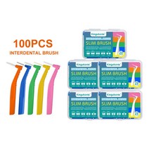 치면착색제 교정용왁스 치과용 고리 유아 아기치실 Kingbuznis 80pcs 치간 브러시 실리콘 부드러운 강모 청소 치아 교정기 교정 치과 교정기 치아 사이 청소, 100pcs 여러 가지 빛깔의