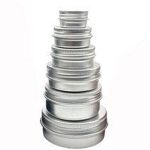 캔들만들기재료 캔들유리용기 소이캔들만들기 DIY5g 10g 20g 30g 60g 알루미늄 틴 병 금속 50ml 빈 화장품, 01 Silver_07 60g