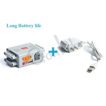 파워펑션 모터 하이테크 파워 기능 원격 제어 10254 도시 시리즈 크리스마스 겨울 휴가 기차 빌딩 블록 DIY 완구, 500mAh 새로운 스타일