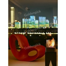 골든픽 프랑스 알코올 벽난로 주변 조명 발광 실내 난방 침실 감성 램프 집들이선물, 럭키(블랙)