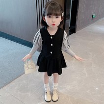 2023 봄신상 여아 러블리 키즈 레이어드 투피스 퍼프 주름 하객룩 등원룩 원피스