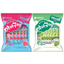 오리온 마이구미 복숭아 + 청포도 259g, 1세트