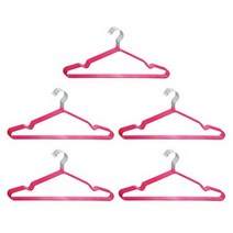 zapzap 논슬립 스틸 옷걸이, 핑크, 30개입