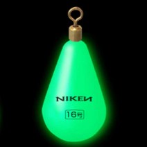 [니켄] 야광추 야광봉돌 물방울추 형광추 회전 도래추, 4개