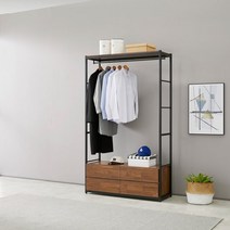 도라 드레스룸 맞춤 1단 행거 2단 서랍장 1200 (착불), 단품