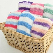 MK 줄무늬 수면 양말 색상랜덤 따뜻한 겨울양말