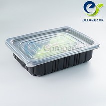 일회용 사각 탕용기 M-1923B 블랙 박스200개세트, 화이트
