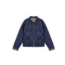 마땡킴 STITCH DETAILED TRUCKER JUMPER IN BLUE MK2311JP003M0BL