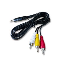 velton RCA케이블모음 1RCA 2RCA 3RCA 음향 영상 케이블 모음, SW0043-3.5ST-3RCA 4극 1M